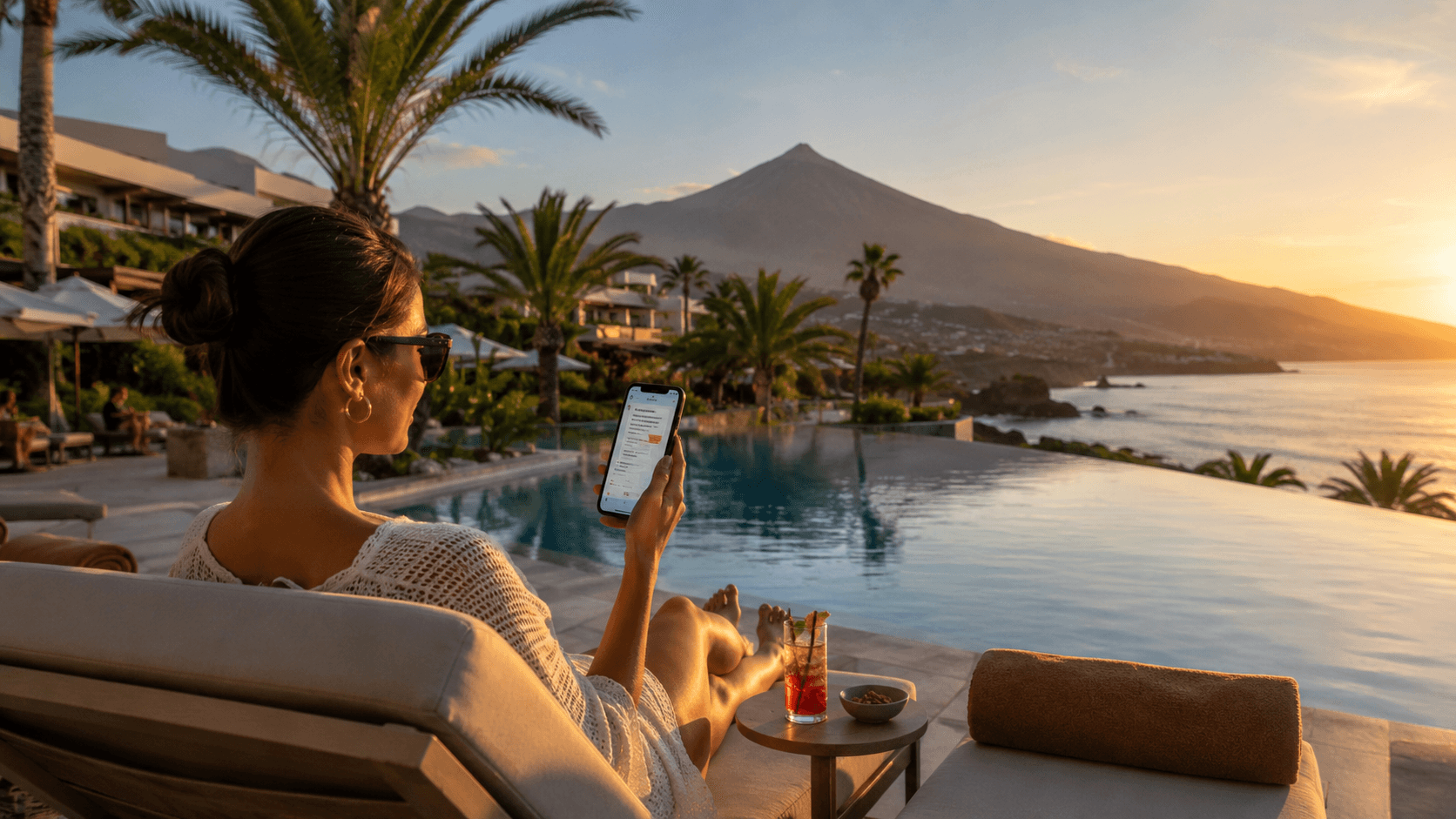 Hotel en Tenerife con piscina infinita y vistas al Teide