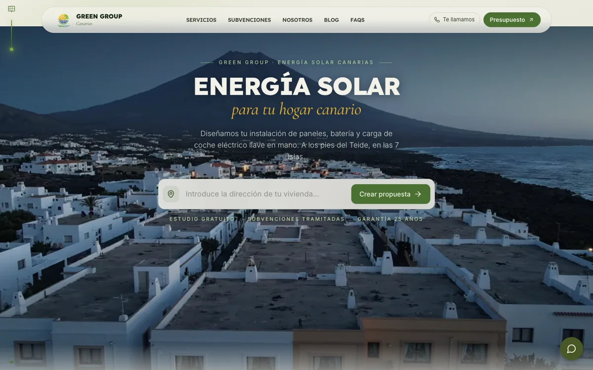 Web de Green Group Canarias